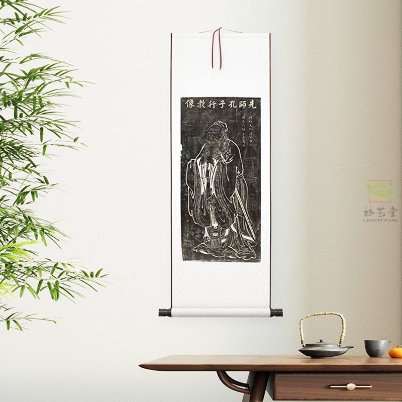 民間仕入れ品　中国 時代書道※激安骨董品 吴道子 作 AK695A12-2 吴道子精品手绘老绢敬佛图，吴道子唐代著名画家书法家，世人尊称，画圣
