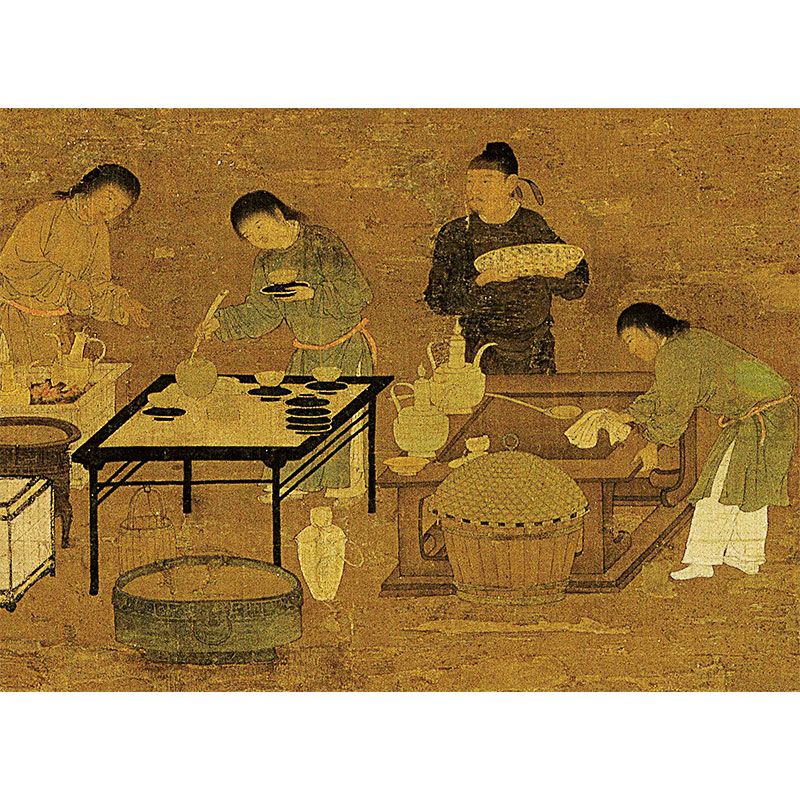 宋 宋徽宗 《文会图》_稀世名作触手可及_林艺堂仿真画